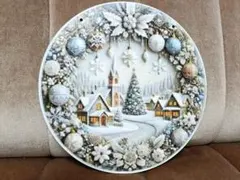 【限定 5枚】なんか レトロ　ゲームモザイク風クリスマスウェルカムボード20cm