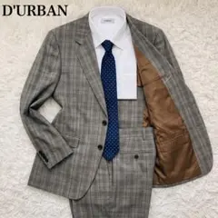 D'URBAN ダーバン グレンチェック スーツ セットアップ M相当 グレーのサムネイル
