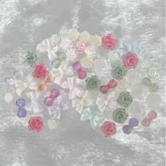 ネイルパーツ デコパーツ まとめ売り　薔薇　リボン