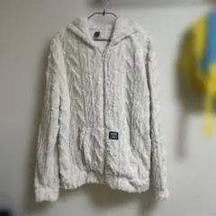 値下げSHEIN フリースジャケット メンズS ホワイト