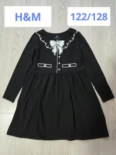 H&M キッズ ワンピース ブラック 120-130cm
