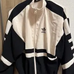 adidas ジャケット ブラック/アイボリー