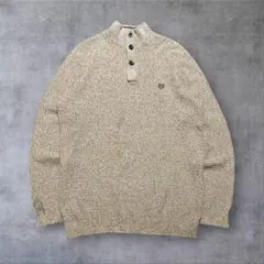 CHAPSチャップスヘンリーネックモックネックコットンニットセーター刺繍ロゴ古着のサムネイル