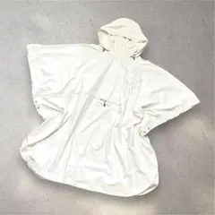 新品未使用 ZARA ポンチョ風 フーディ 身幅120cm 白 M