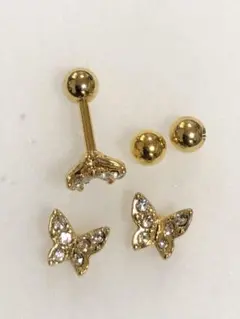 蝶モチーフ軟骨ピアス16G NO.120