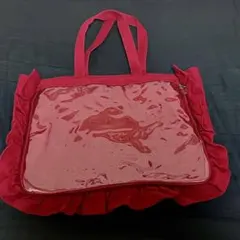 ザッカマートキャリーオンバッグA3フリルデザイン痛バッグ用トートバッグ 赤