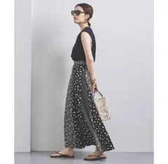 【美品✨】UNITED ARROWS 花柄×ドット柄パッチワークスカート