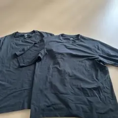 UNIQLO U ドライEXクルーネックTシャツ 2枚セット　L ダークグレー