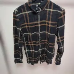 H&M チェック柄 長袖シャツ XS