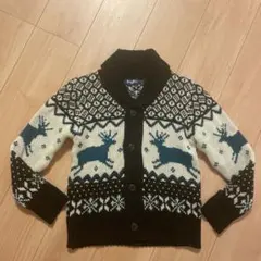 鹿柄カーディガン セーター　130