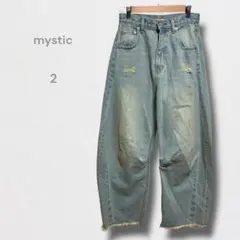 ミスティック デニムパンツ ジーンズ ジーパン ボトムス ダメージ 綿100