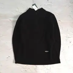 【新品】リブニットトップス 黒 薄手 ミニマル 元値9,800円 Lサイズ