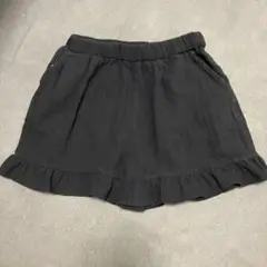 【140】Ｍaison de Ravi キッズ　裾フリルショートパンツ／ブラック