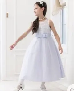 キャサリンコテージ キッズドレス ロングドレス サックス 水色 120