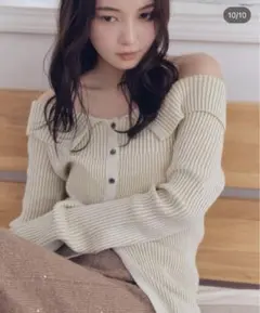 アンドコール　グリッターリブニット　andequal