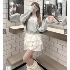 GRL インパン裏地付きスウェットフリルミニスカート［gn360］