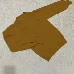 新品タグ付き ナノユニバース イエローミニシャギーニット