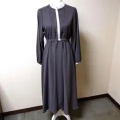 プリーツワンピース長袖