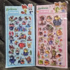 ズートピア　ボンボンドロップシール2枚セット　うるちゅる　立体シール