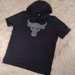 UNDER ARMOR project rock 半袖パーカー L ネイビー