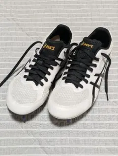 asics スパイクシューズ ホワイト/ブラック 27cm