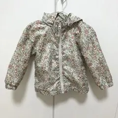 H&M 花柄 アウター フード取り外し可 ベビー 女の子 92センチ