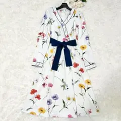 【試着のみ極美品】Chesty カシュクールフラワーワンピース リボンベルト