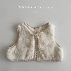 韓国子供服 Aosta ベビーベスト アイボリー