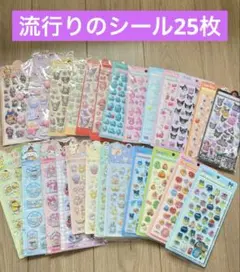 ③ まとめ売り 4サイズステッカー 34枚 ディズニー サンリオ