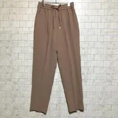 ベージュ ポリエステルパンツ 38/M シンプル　人気デザイン　人気カラー