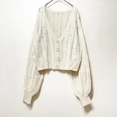 ナイスクラップ　カーディガン セーター　長袖　F アイボリー　トップス
