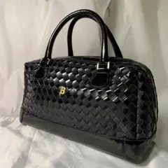 ヴィンテージ BALLY バリー ロゴエンボス PVC×本革 レザーハンドバッグ