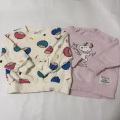 スヌーピー サンリオ ゴロピカドントレーナー 2枚セット 80cm GU