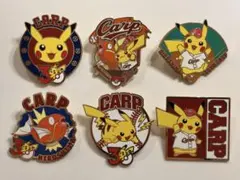 カープオリジナル ポケモンピンバッジ 5個セット 広島カープ