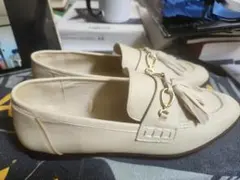 ZARA タッセルローファー アイボリー 41