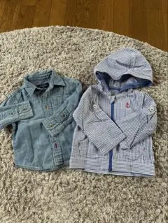 TOMMY HILFIGER 長袖シャツ まとめ 90 2T 24M 青シャツ