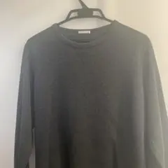 GU ジーユー クルーネック スウェット トレーナー ダークグレー 厚手 裏毛