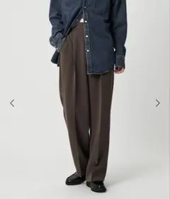 BEAUTY&YOUTH タックワイドストレートパンツ ウォッシャブル