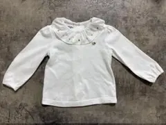 familiar ホワイト 長袖ブラウス フリル 90cm