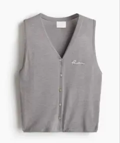 H&M エイチアンドエム ファインニットベスト グレー S