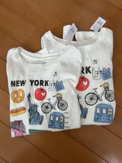GAP ロンT 長袖　ニューヨーク SとXL 2枚セット