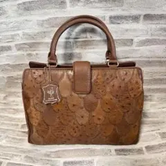 ★オーストリッチパッチワーク　バッグ　美品
