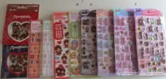 うるちゅる　モンチッチ　ハッピーフォン　タイルぷっくりシール　10点