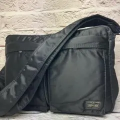 極美品 PORTER ポーター タンカー ショルダーバッグ 二層 ブラック L