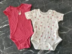 カーターズ　ロンパース 半袖　2点セット　うさぎ　水玉