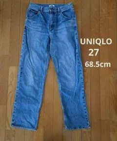 ユニクロ U ストレートデニムパンツ レディース 27インチ