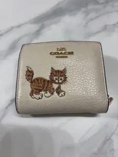 COACH 猫のイラスト 二つ折り財布