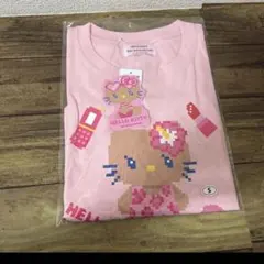 新品　ギャルキティ　沖縄　Tシャツ　ハイビスカス　ピンクTシャツ　ヒョウ柄　Sのサムネイル