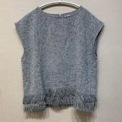 Chez toi ツイードフレンチスリーブブラウス　シェトワのサムネイル