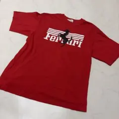 Ferrari sports レッド Tシャツ シングルステッチ 日本製 希少